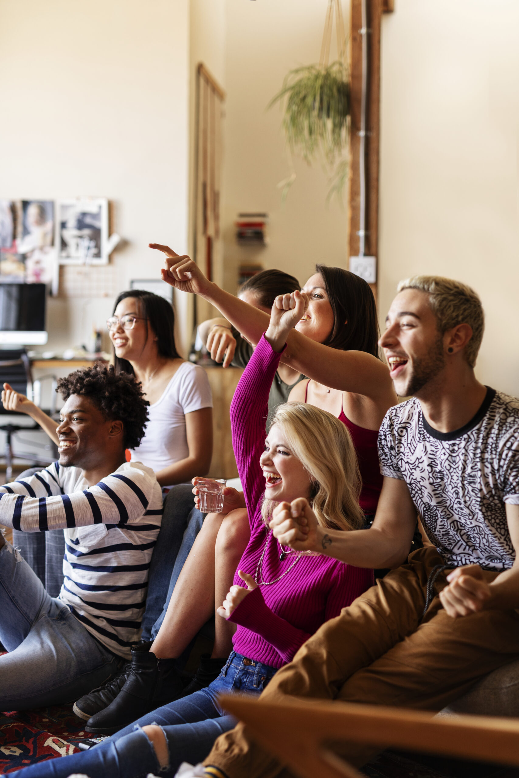 friends, home theater, watching